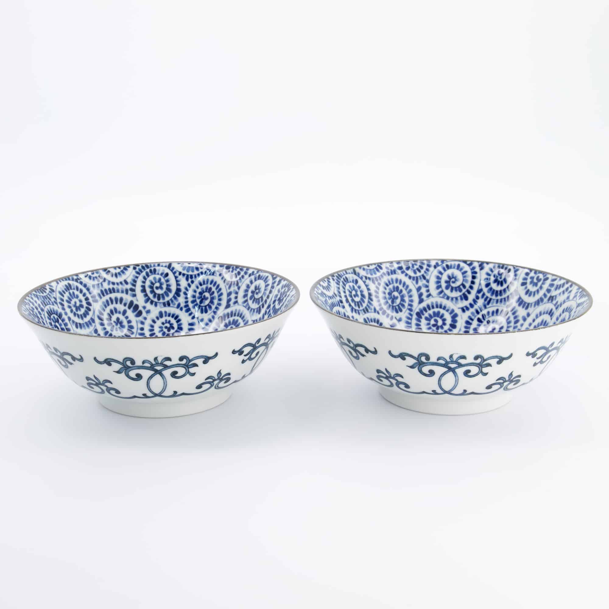 Tokyo Design Studio – Ramen Bowl Set – Blue – Noodle Bowls – Gift Box Included – 19x7.5cm – 1100ml - Image 2