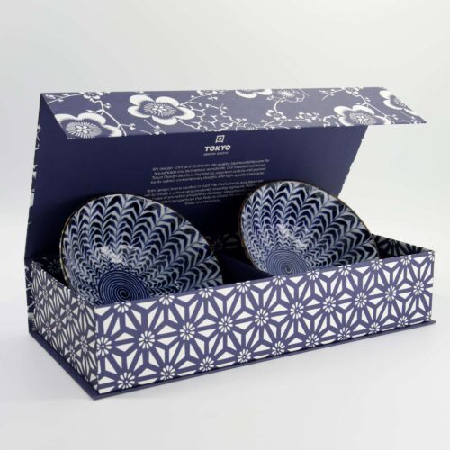 Tokyo Design Studio – Ramenkommen Set – Shidare – Noodlekommen – Inclusief Geschenkdoos – 19x7.5cm – 1100ml