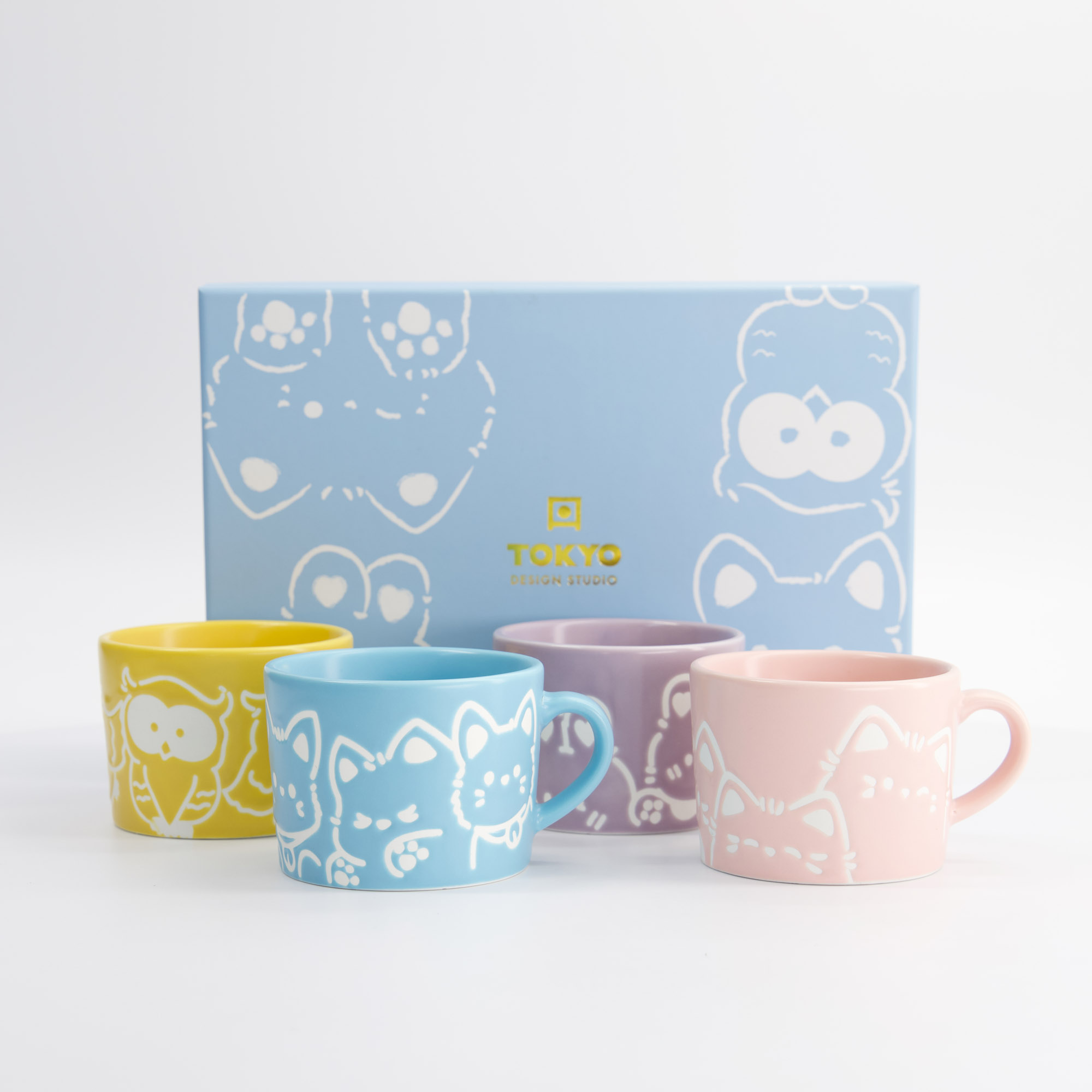 Tokyo Design Studio - Kawaii - Animals - Mug Gift Set 4pcs - 8x6cm - Image 3