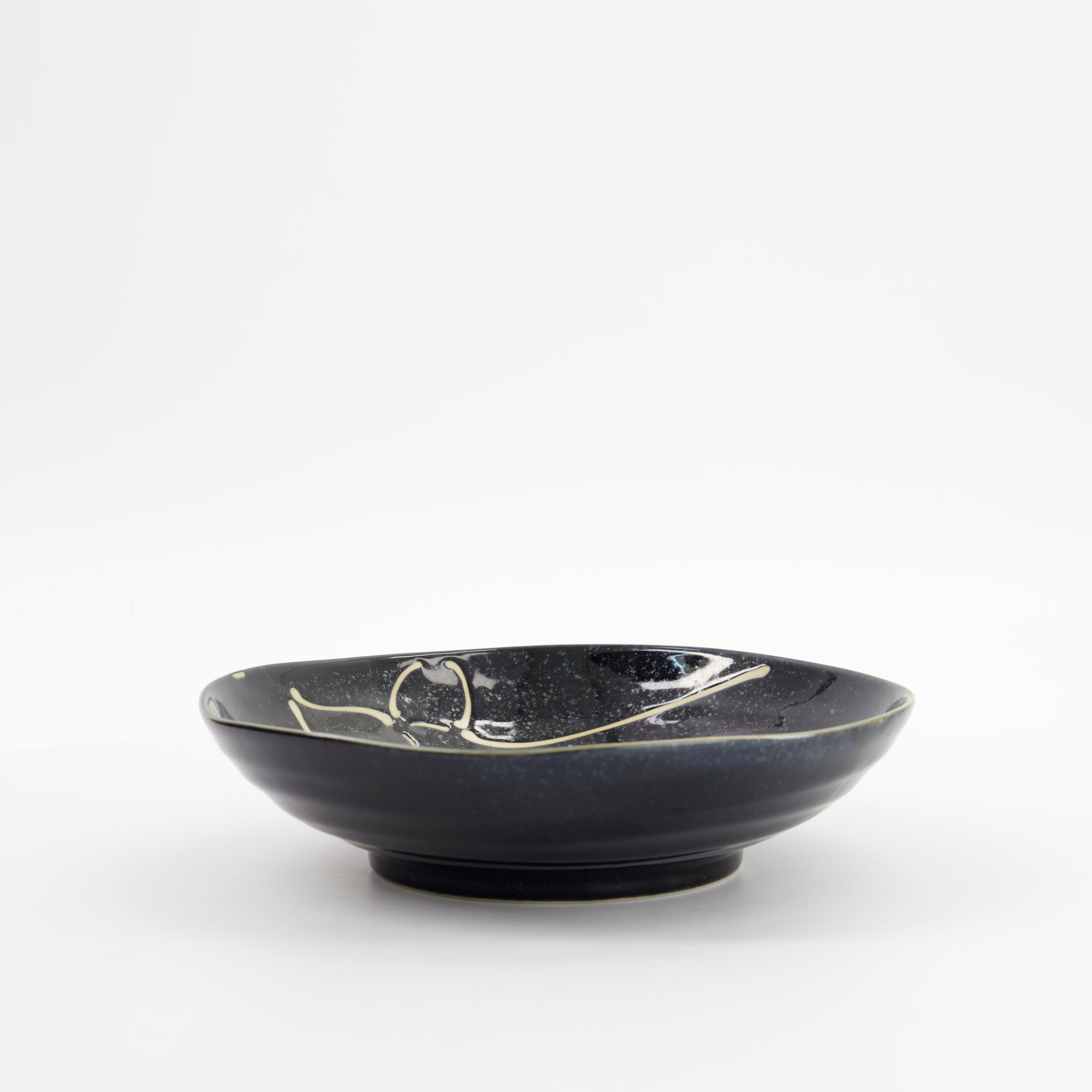 Tokyo Design Studio - Kawaii - Pasta Plate - Black Whale - 20.8x5.2 cm - Image 2