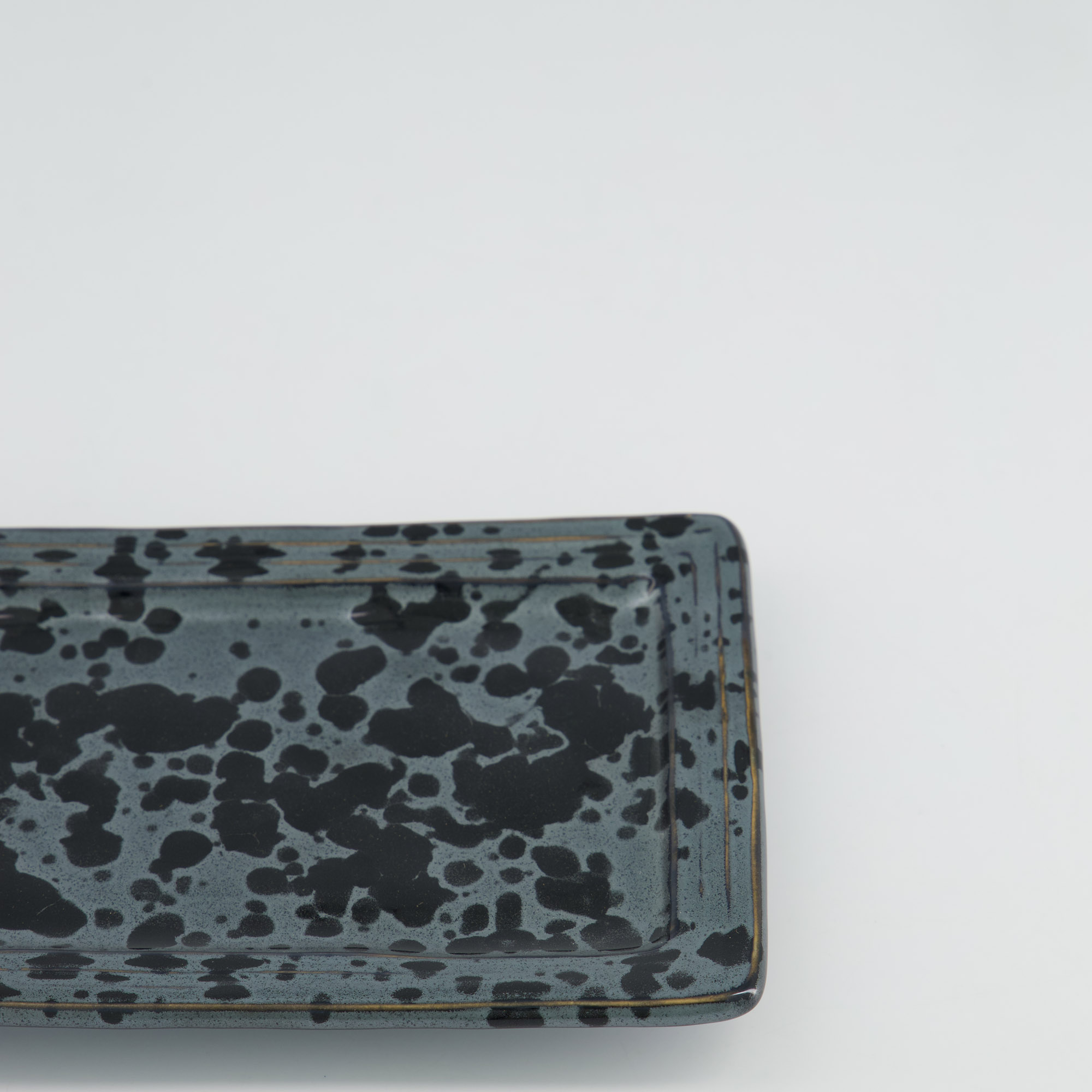 Tokyo Design Studio - Craft Ginsai Rectangular Plate - 29.8x12.4cm - Black - Image 2