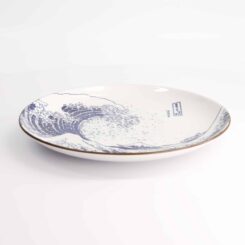Tokyo Design Studio - Hokusai Bord - 25.2cm - Blauw/Wit