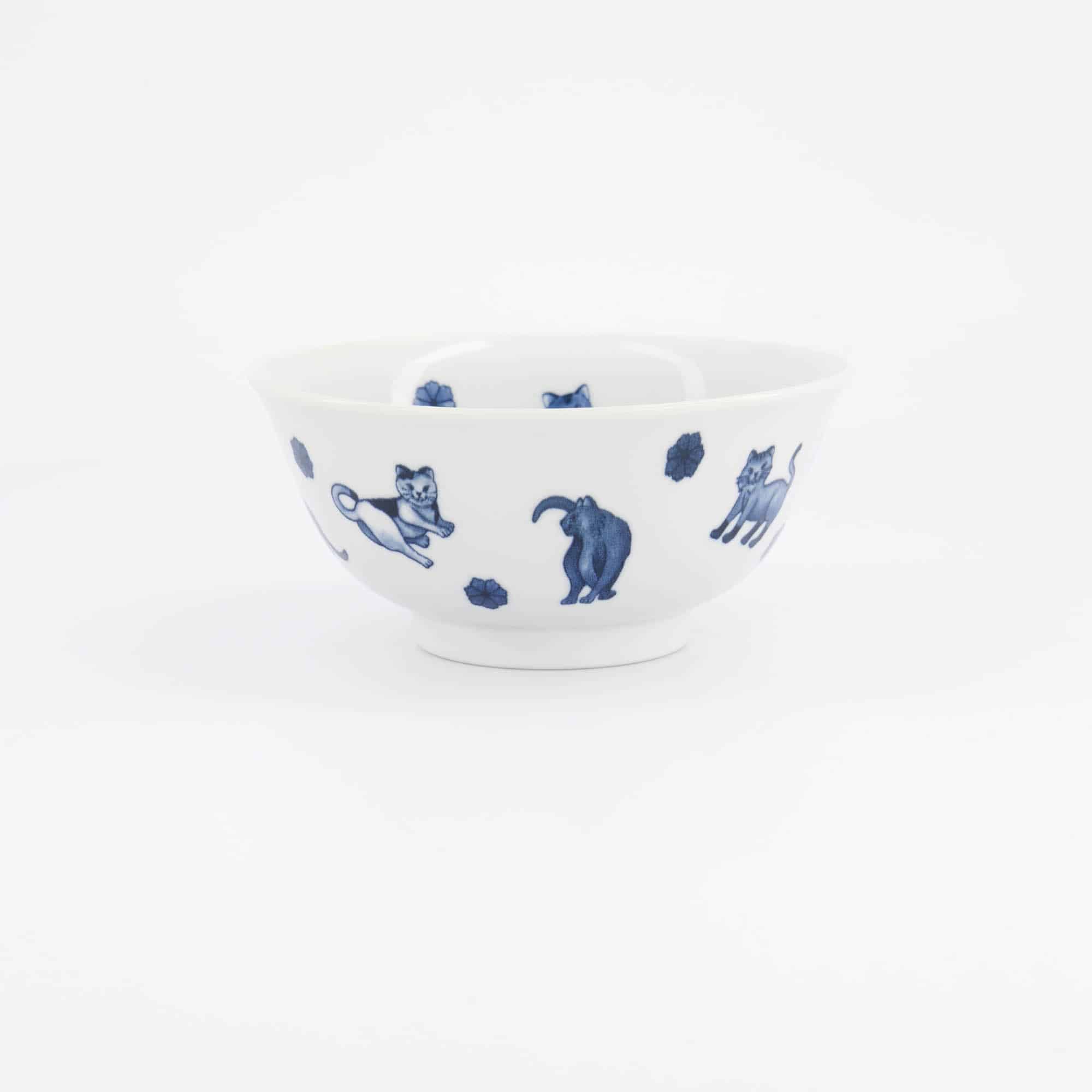 Tokyo Design Studio - Kawaii - Hananeko - Cat - Tayo - Bowl – 15 x 7 cm – Blue - Image 2