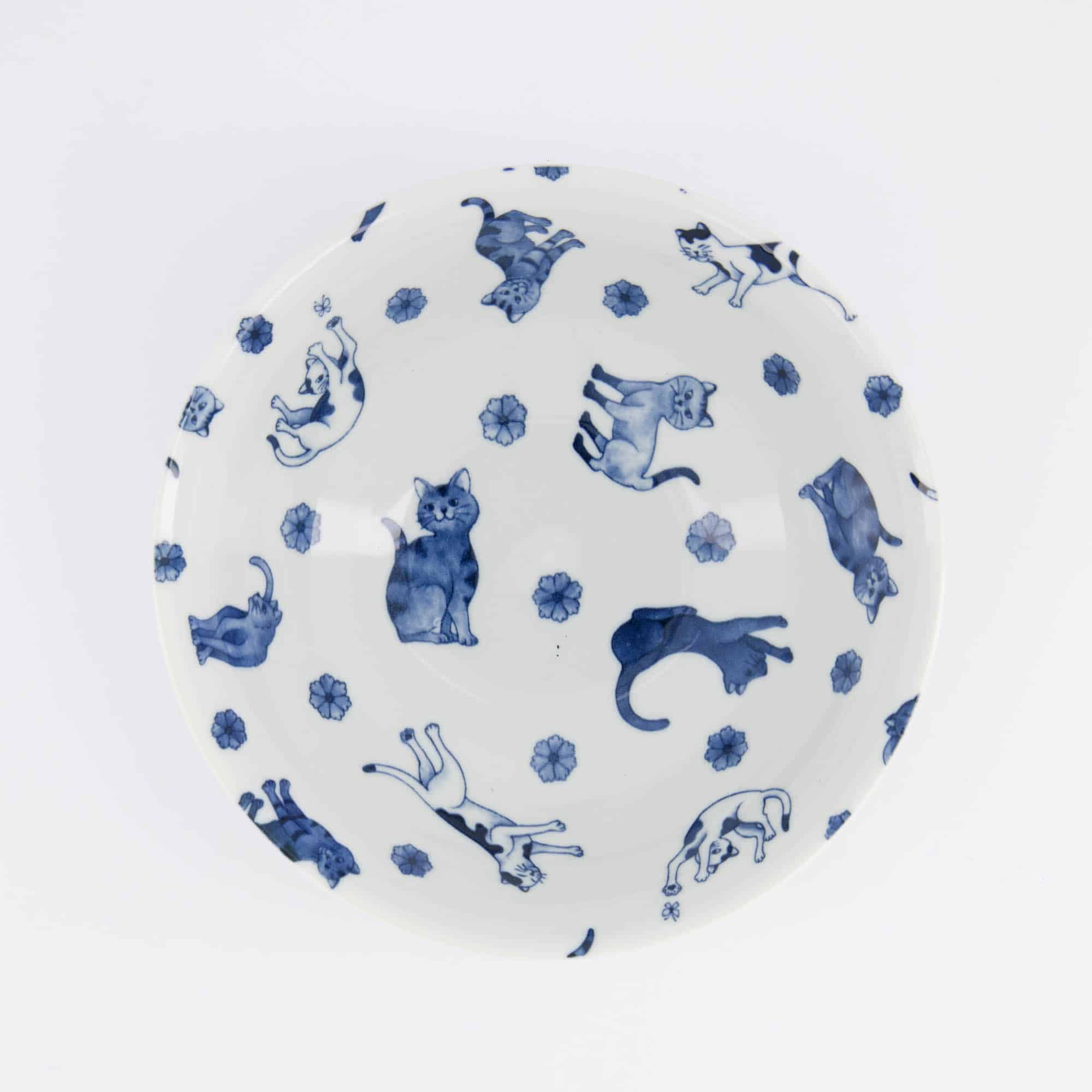 Tokyo Design Studio - Kawaii - Hananeko - Cat - Ramen - Bowl – 19.8 x 7.5 cm – Blue - Image 4