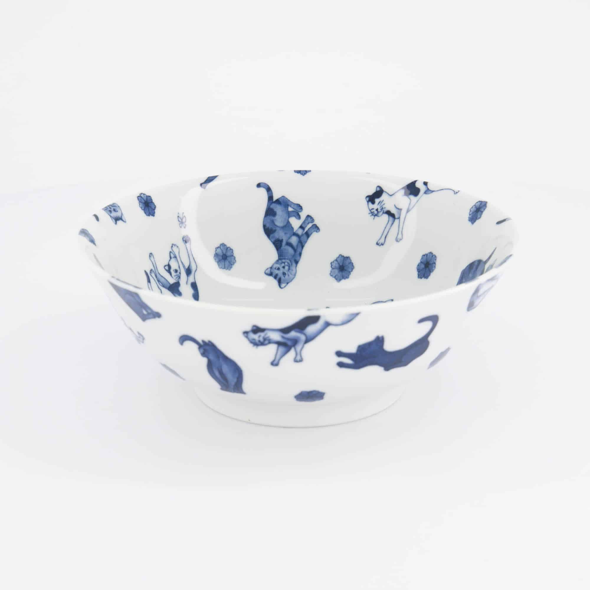 Tokyo Design Studio - Kawaii - Hananeko - Cat - Ramen - Bowl – 19.8 x 7.5 cm – Blue