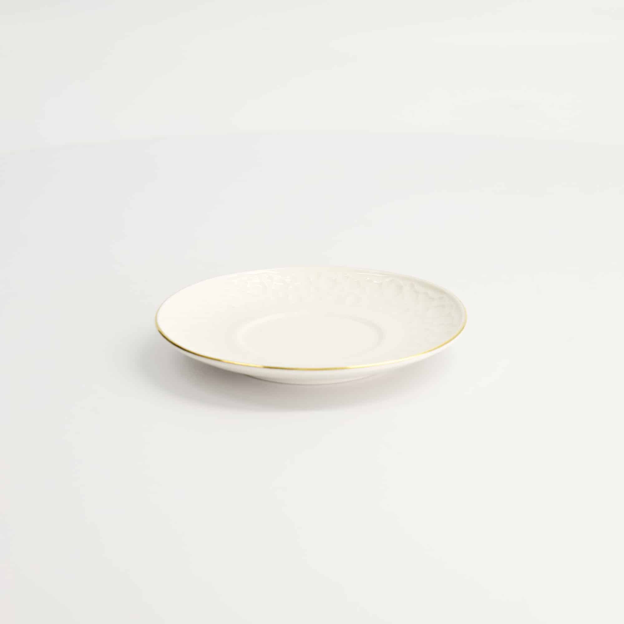 Tokyo Design Studio - Nippon White Gold Rim Saucer for Straight Cup Stripe - 12 cm