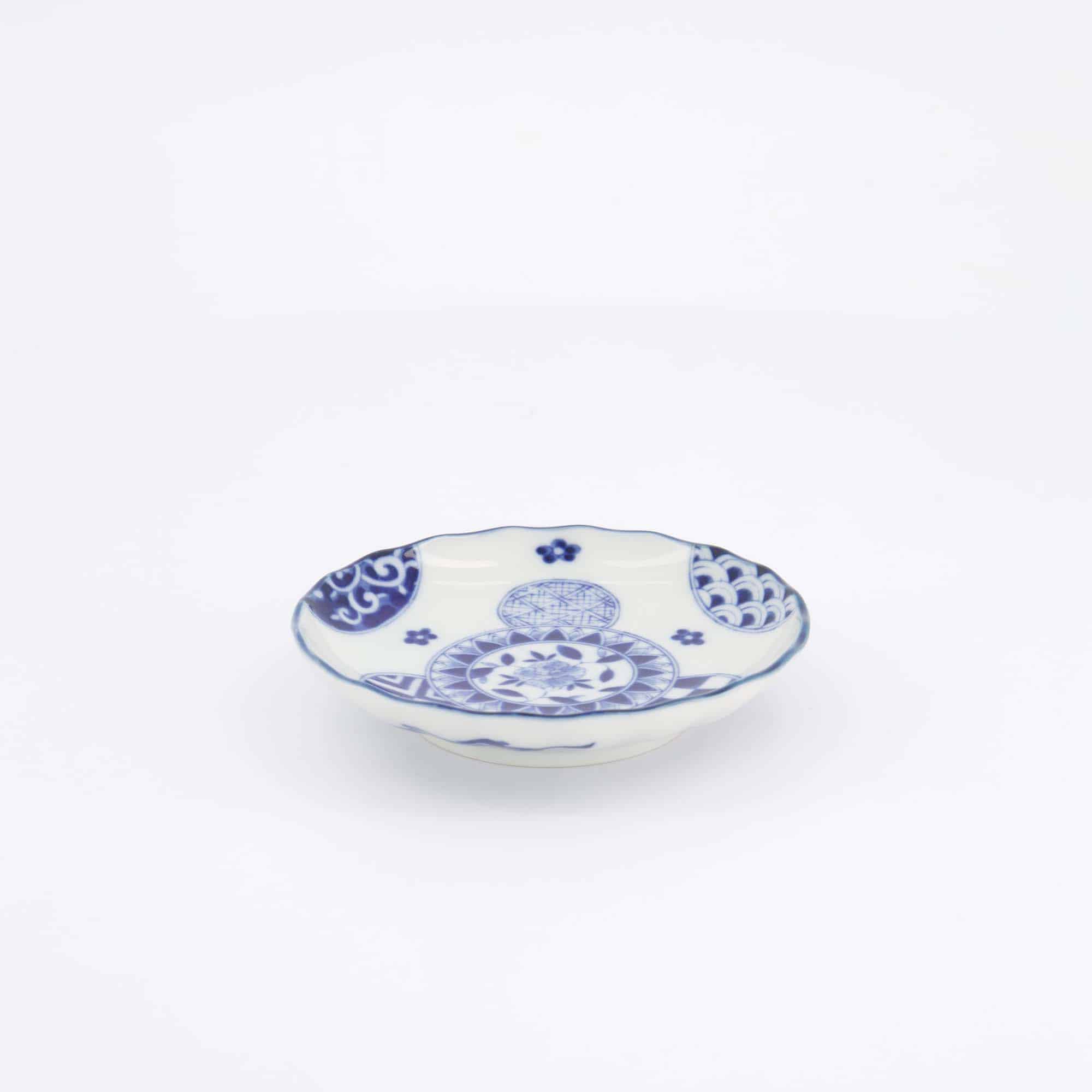 Tokyo Design Studio - Yamahida - Blue - Plate - Ai - Marumon – 12.2 x 2.7 cm