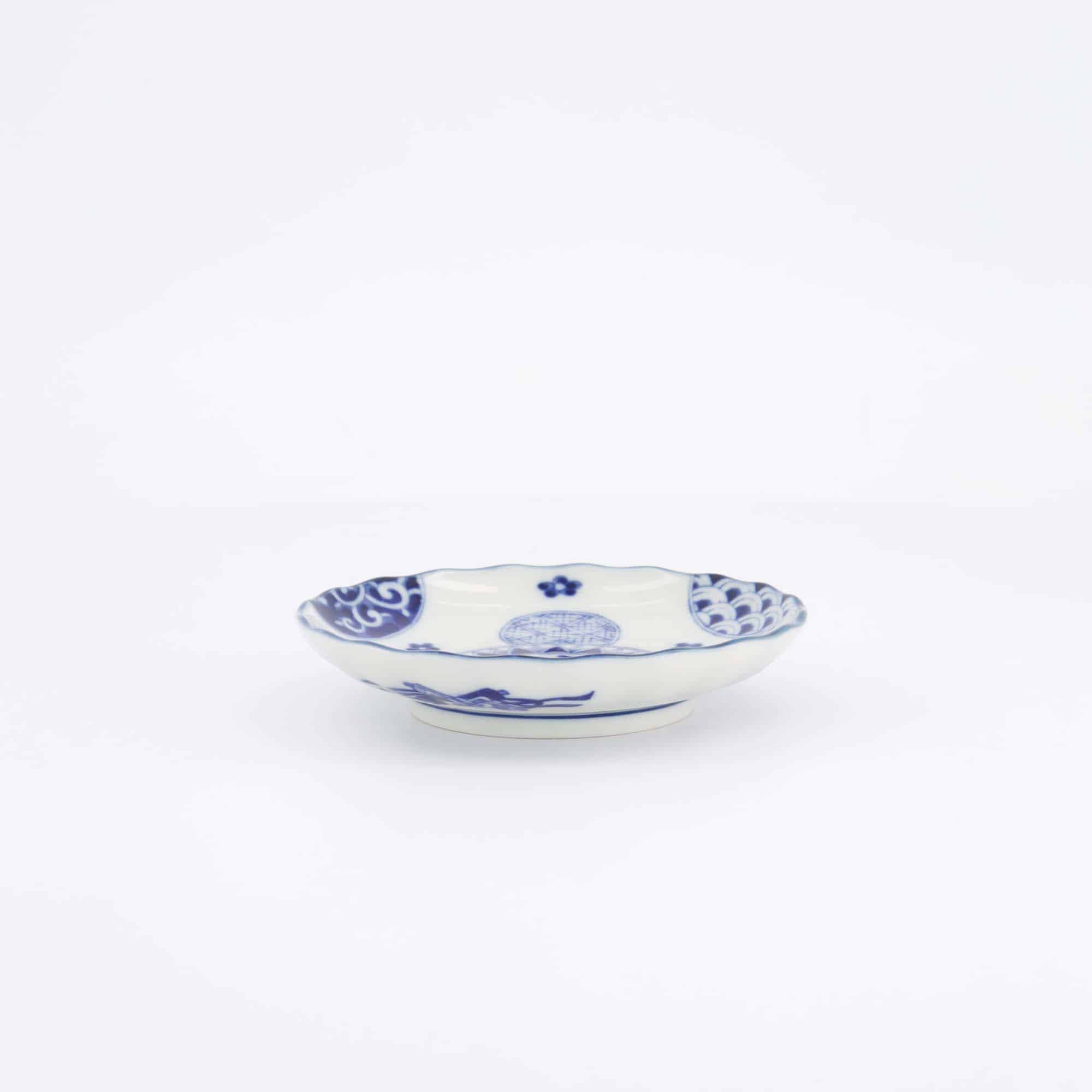 Tokyo Design Studio - Yamahida - Blue - Plate - Ai - Marumon – 12.2 x 2.7 cm - Image 3